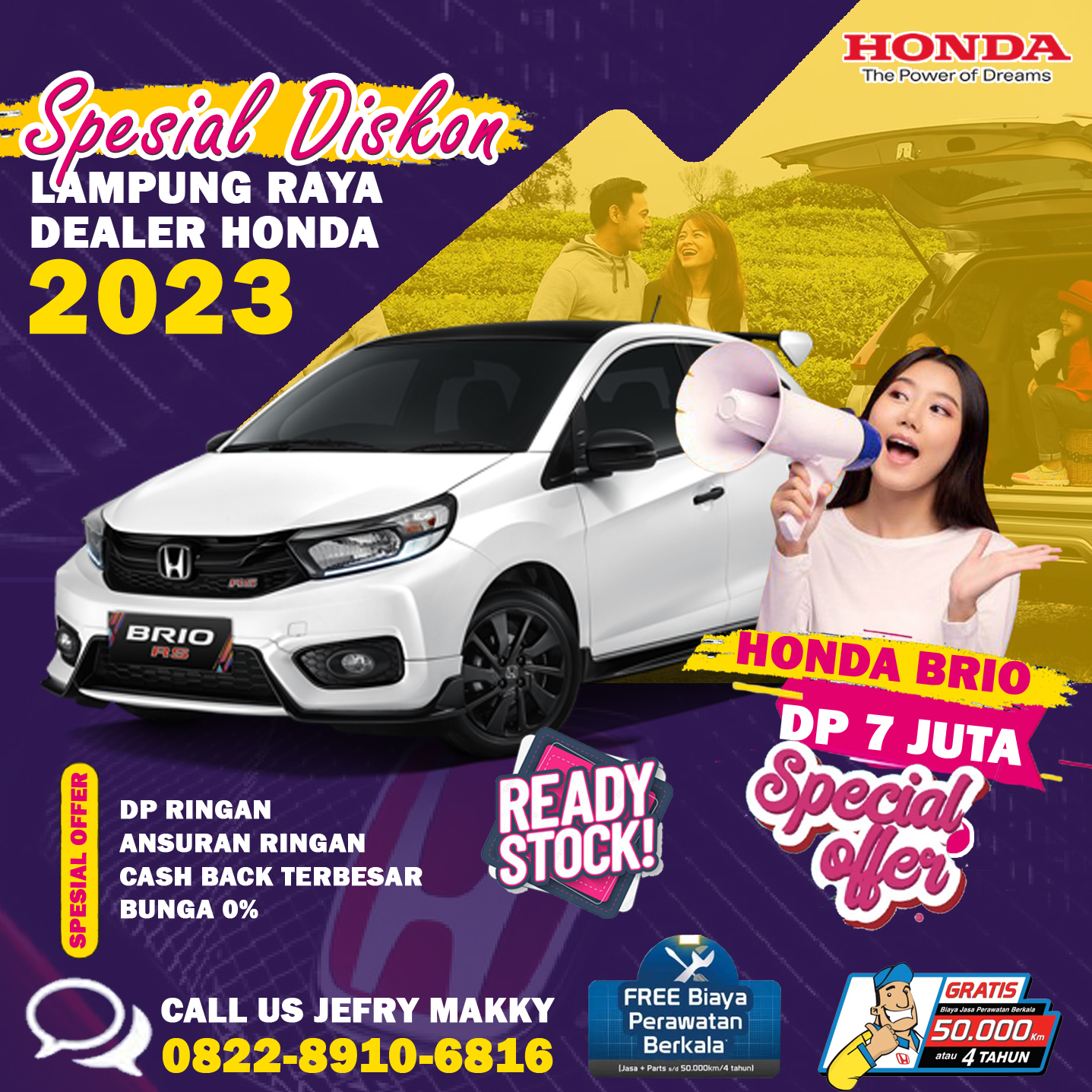 Spesial Promo Honda BRIO DP 7 Juta Lampung & Sekitarnya - Dealer Honda Lampung Raya